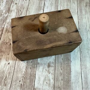 Vintage Rustic Wooden Butter Mold